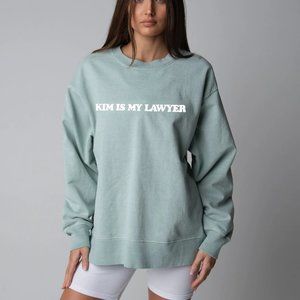 NEW TALENTLESS KIM IS MY LAWYER GLACIER SWEATSHIRT